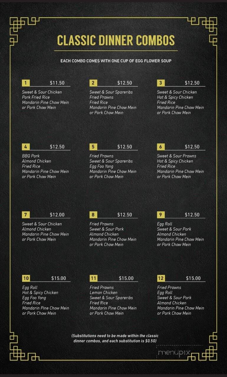 Mandarin Pine Restaurant - Lewiston, ID menu_pic