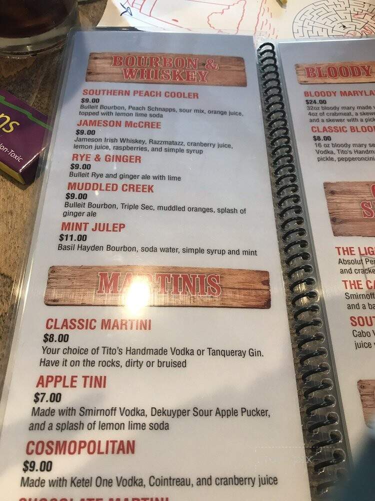 Lighthouse Inn - Solomons, MD menu_pic