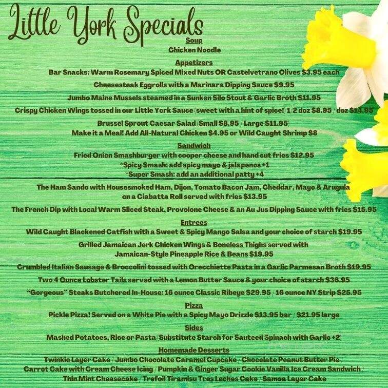 The Little York - Milford, NJ menu_pic