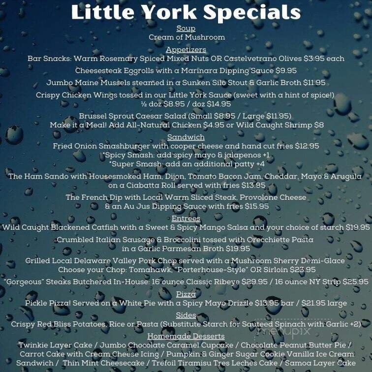 The Little York - Milford, NJ menu_pic