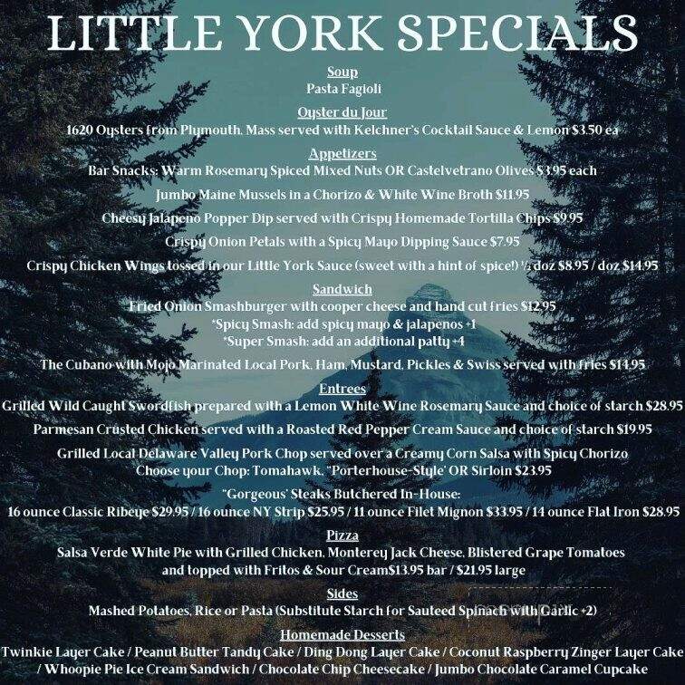 The Little York - Milford, NJ menu_pic