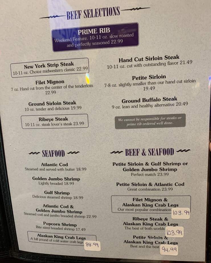 Monarch Lounge Steakhouse - Renner, SD menu_pic