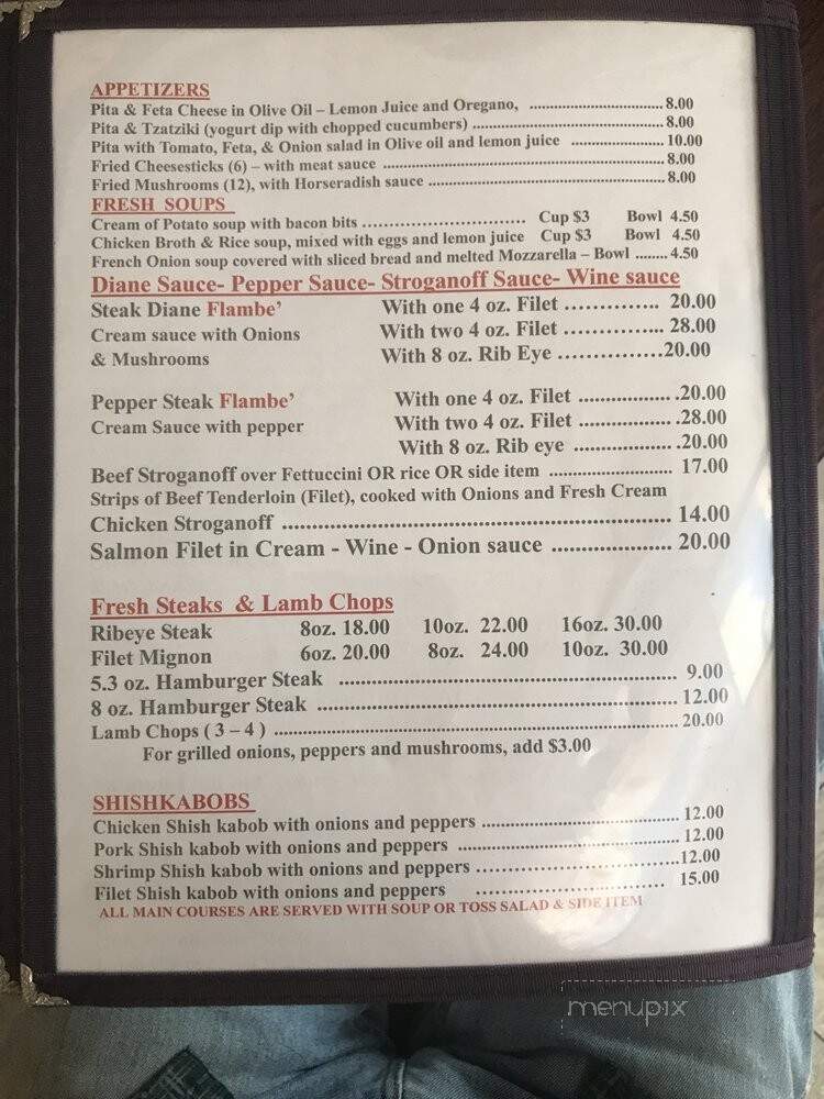 Nicholas Restaurant - Tullahoma, TN menu_pic