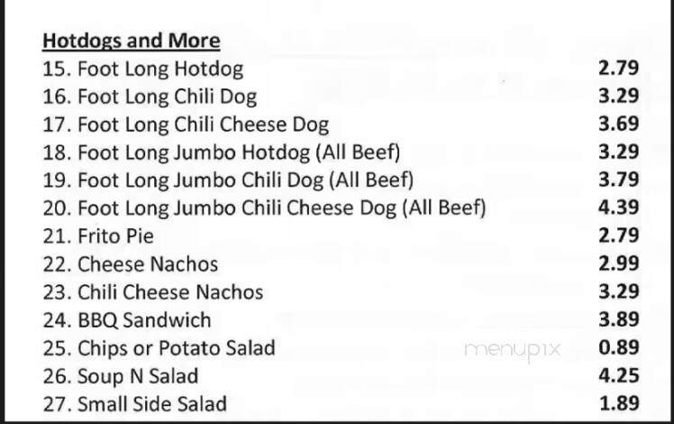 Potato Factory - Amarillo, TX menu_pic