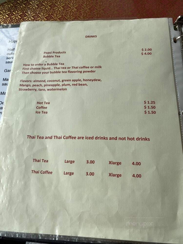 Long Beach Thai Cuisine - Long Beach, WA menu_pic