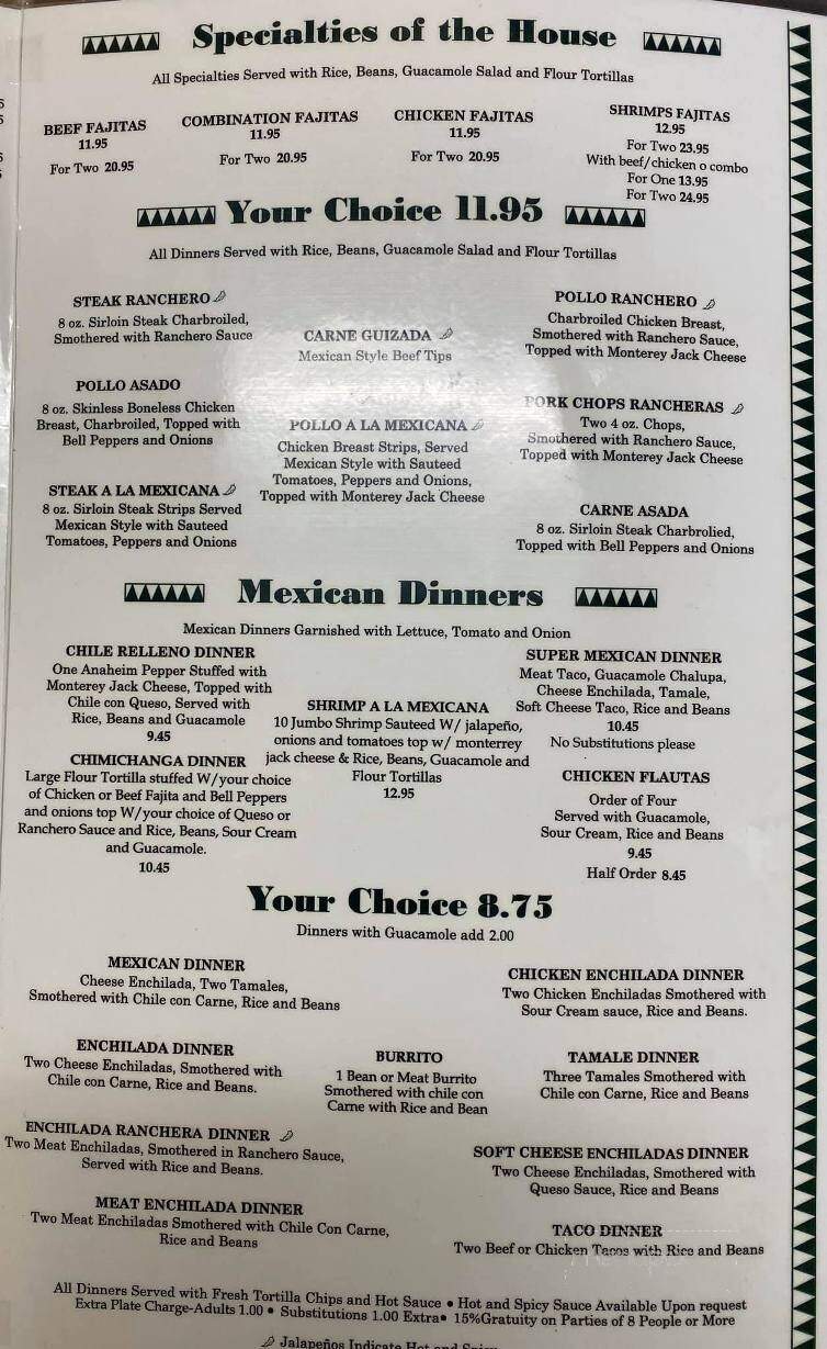 Mi Familia - Breckenridge, TX menu_pic