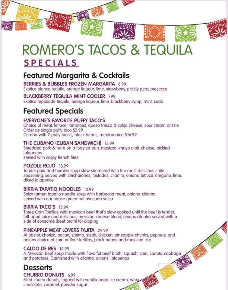 Romero's Tacos and Tequila - Shelby Township, MI