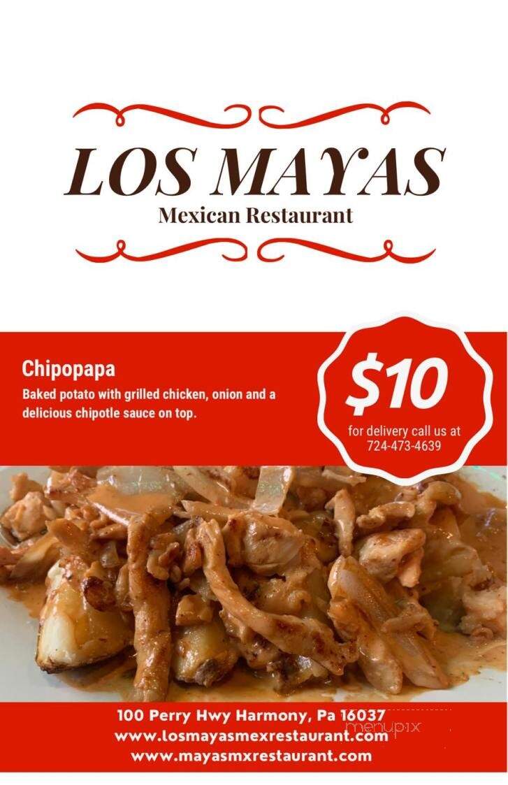 Los Mayas Mexican Restaurant - Harmony, PA menu_pic