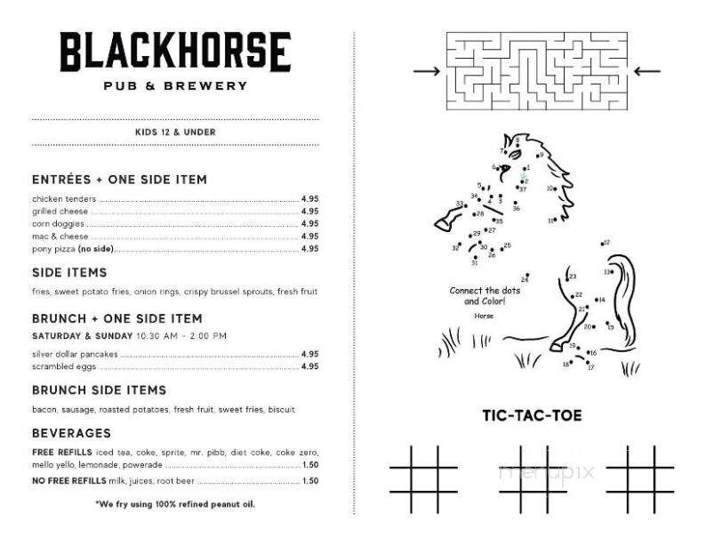 Blackhorse Pub & Brewery - Alcoa, TN menu_pic
