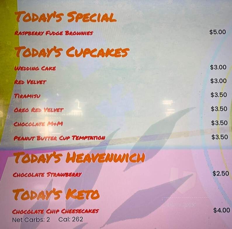 Lil Bit of Heaven Cupcakes - St. Albans, WV menu_pic