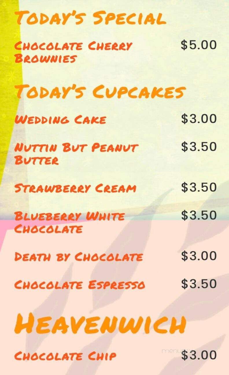 Lil Bit of Heaven Cupcakes - St. Albans, WV menu_pic