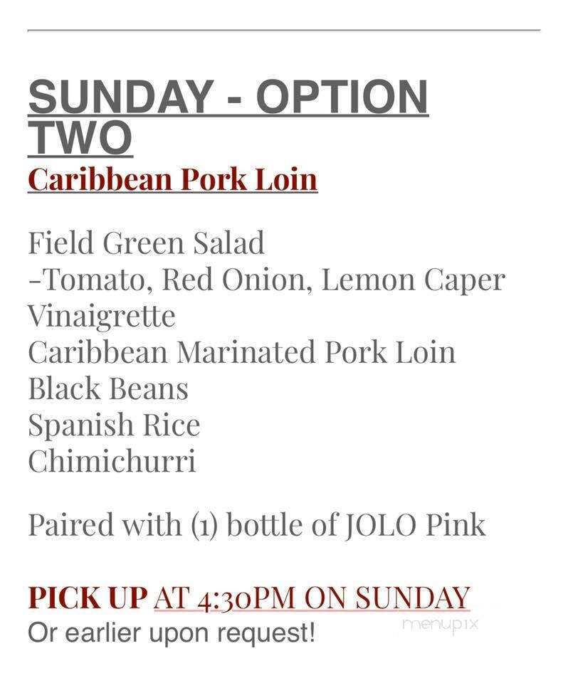 Jolo Winery & Vineyards - Pilot Mountain, NC menu_pic