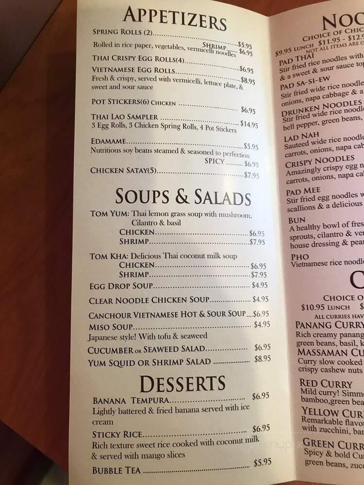Thai Lao Orchid - Bulverde, TX menu_pic