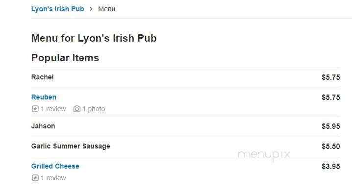 Lyon's Irish Pub - Watertown, WI