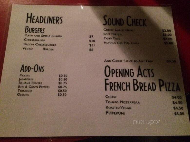 Mr Small's Fun House - Millvale, PA menu_pic
