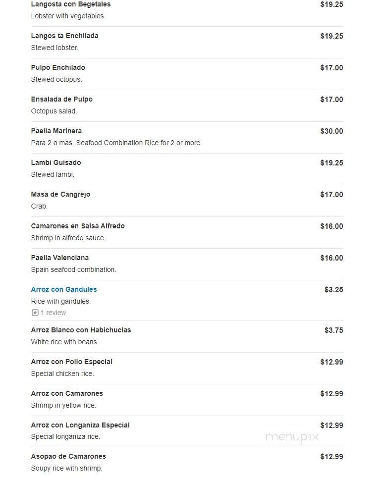 Costambar - Paterson, NJ menu_pic