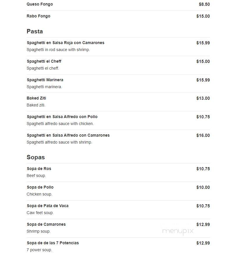 Costambar - Paterson, NJ menu_pic