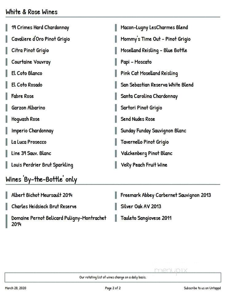 Vine and Barley - Port St Lucie, FL menu_pic