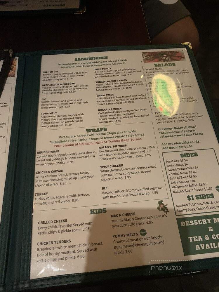 Nolan's Irish Pub - Cocoa Beach, FL menu_pic