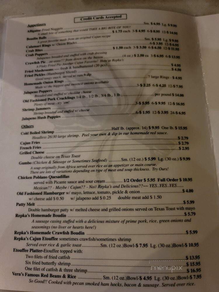 Repka's - Brookshire, TX menu_pic
