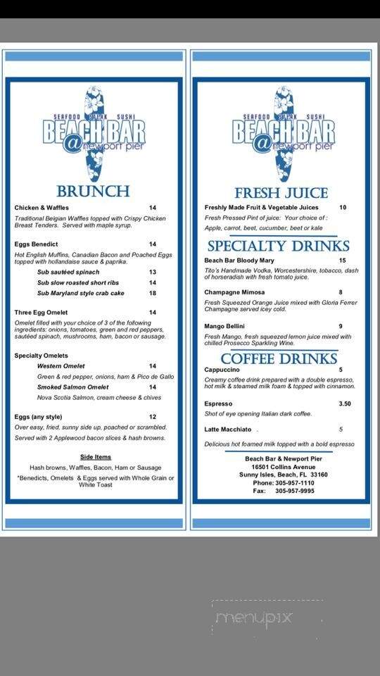 Newport Pub Restaurant - Sunny Isles Beach, FL menu_pic