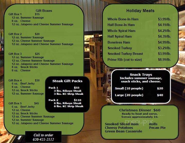 Timber Creek Meats - Parsons, KS menu_pic