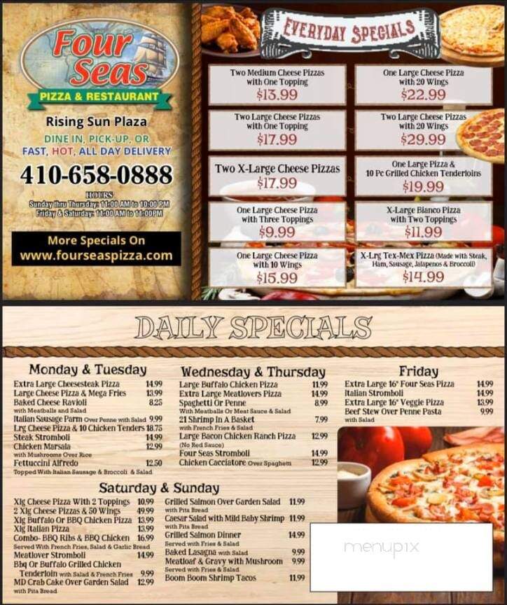 Four Seasons Pizza - Rising Sun, MD menu_pic