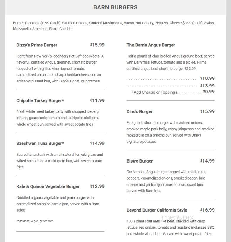 Black River Barn - Randolph, NJ menu_pic