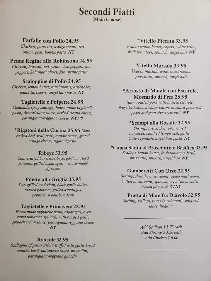 Rosalie's Cucina - Skaneateles, NY menu_pic