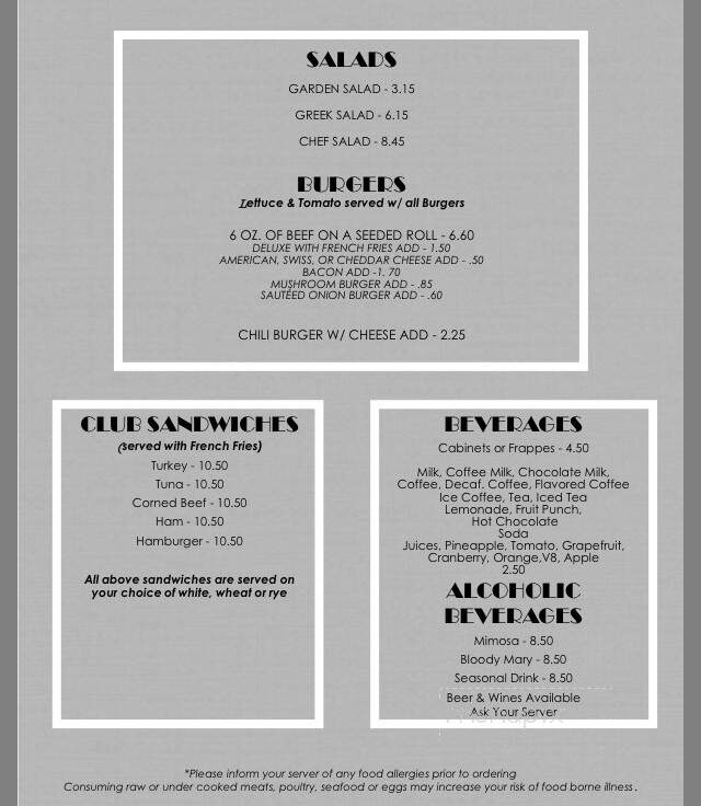 Modern Diner - Pawtucket, RI menu_pic