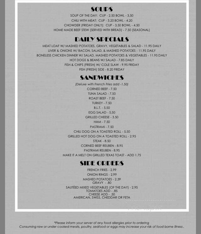 Modern Diner - Pawtucket, RI menu_pic