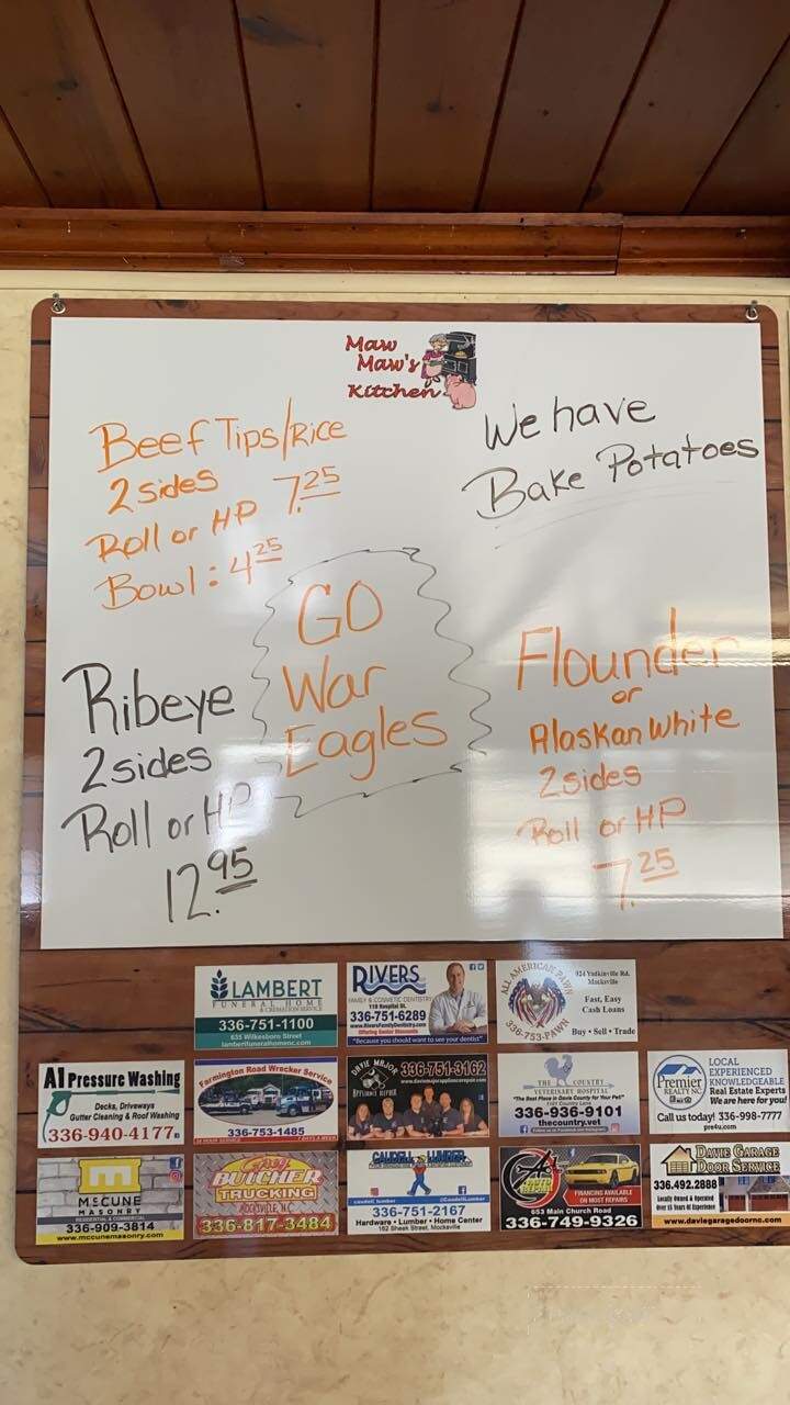 Maw Maw's Kitchen - Mocksville, NC menu_pic