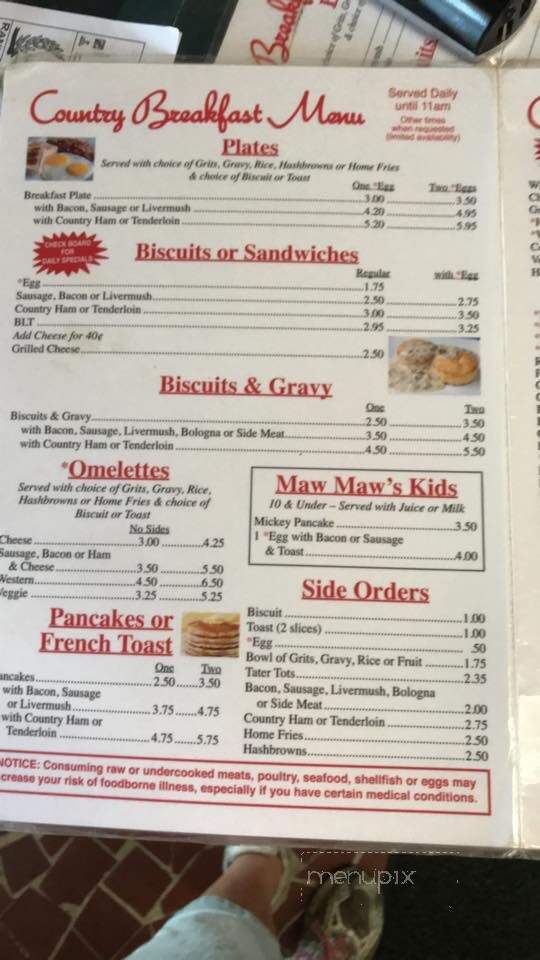 Maw Maw's Kitchen - Mocksville, NC menu_pic