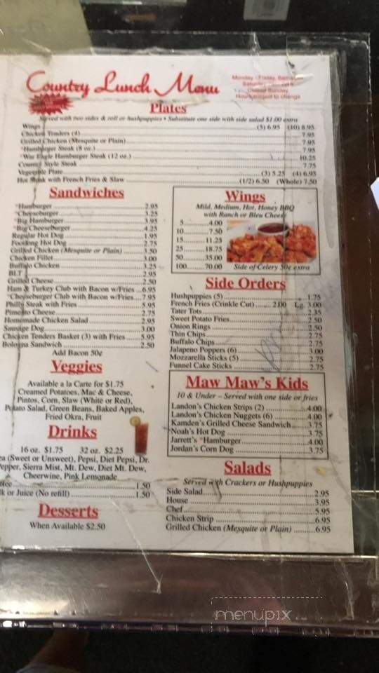 Maw Maw's Kitchen - Mocksville, NC menu_pic