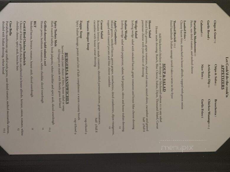Cook'd - Minden, NV menu_pic