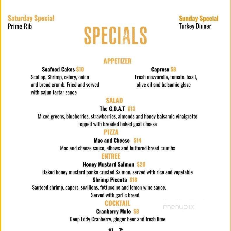Center Tree Bar & Grill - Rutland, MA menu_pic