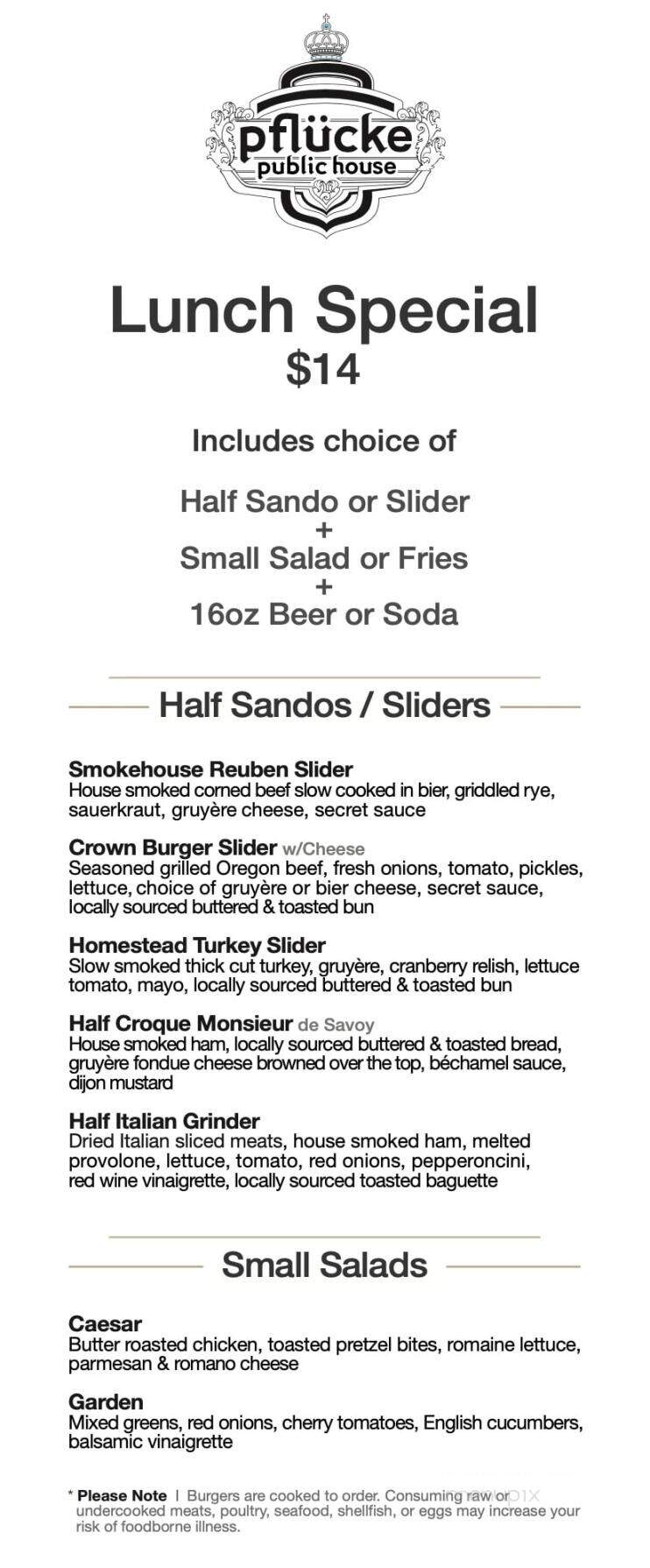 Pflucke - Bend, OR menu_pic