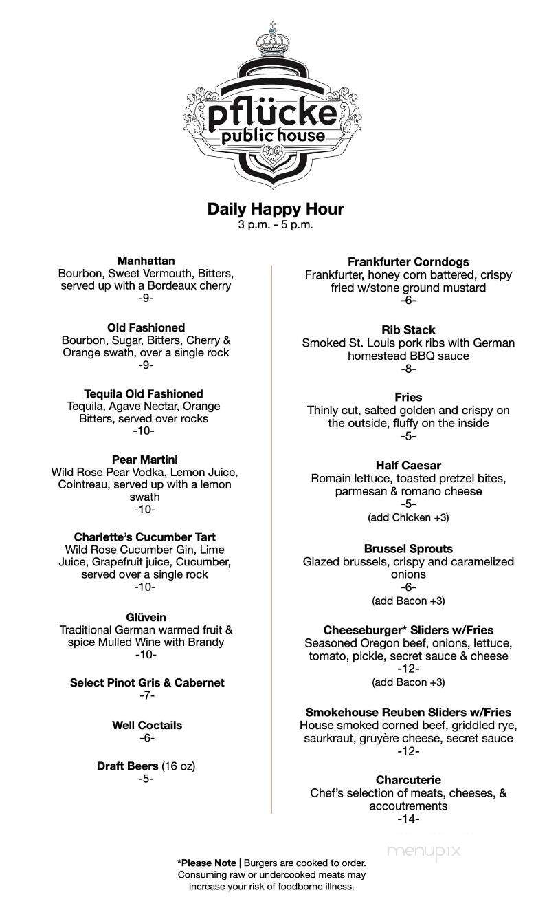 Pflucke - Bend, OR menu_pic