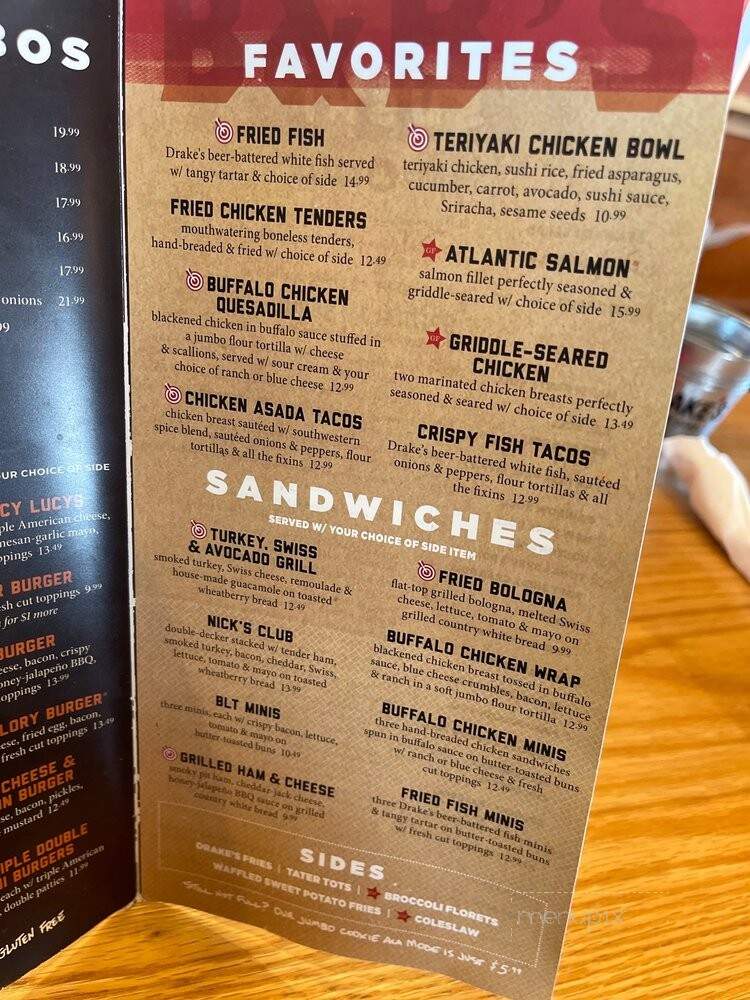 Drake's - Clarksville, TN menu_pic