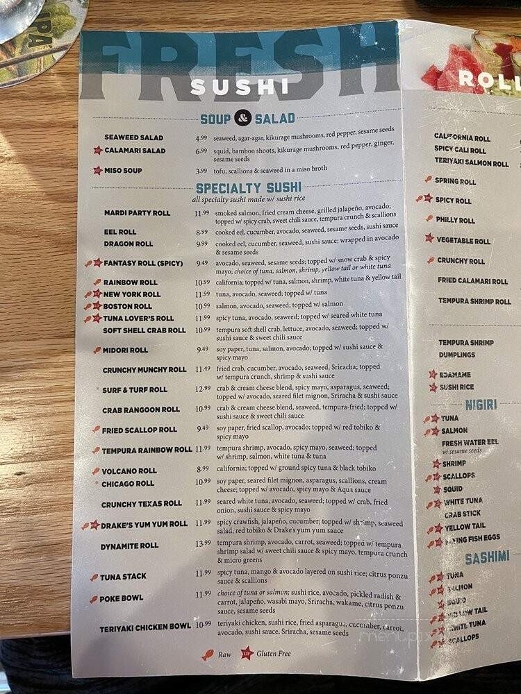 Drake's - Clarksville, TN menu_pic