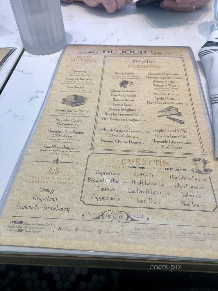 Bistro Du Jour - Washington, DC menu_pic
