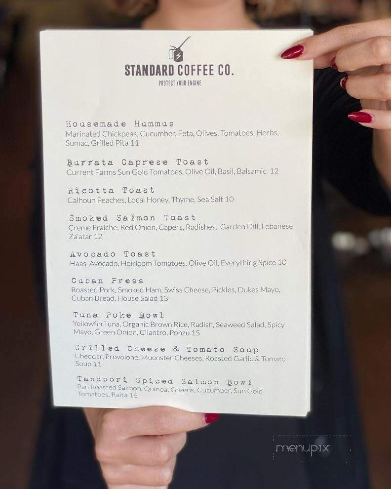 Standard Coffee - Monroe, LA menu_pic
