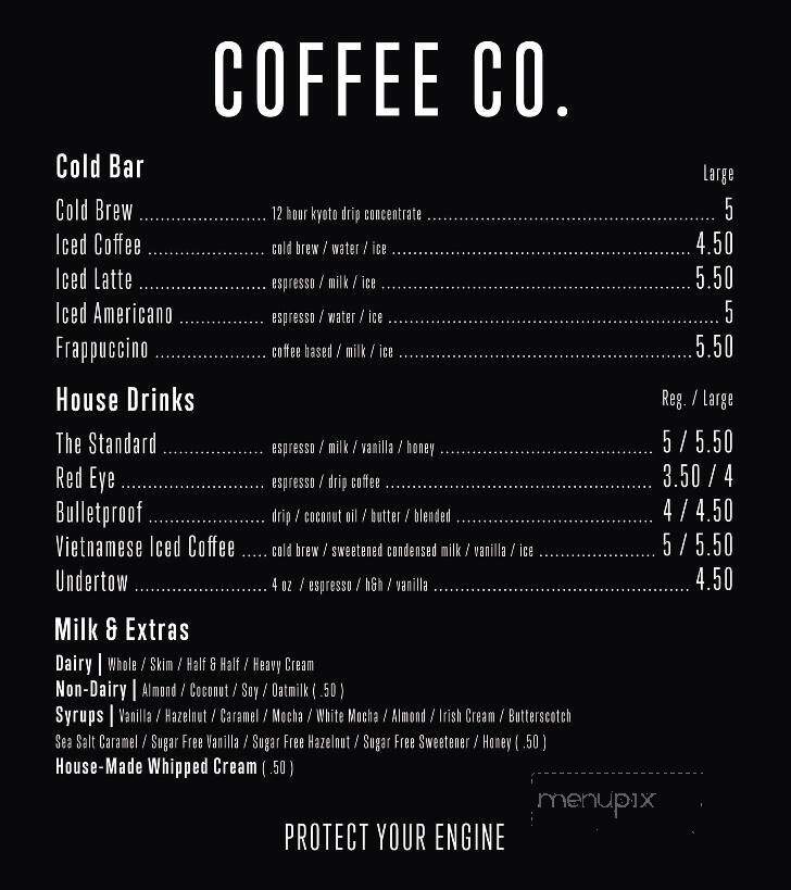 Standard Coffee - Monroe, LA menu_pic