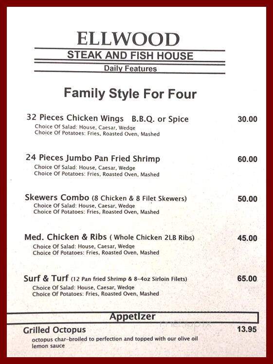 Ellwood Steak And Fish House - DeKalb, IL