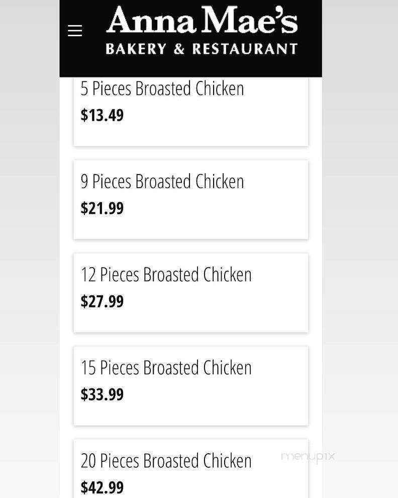 Anna Mae's - Millbank, ON menu_pic