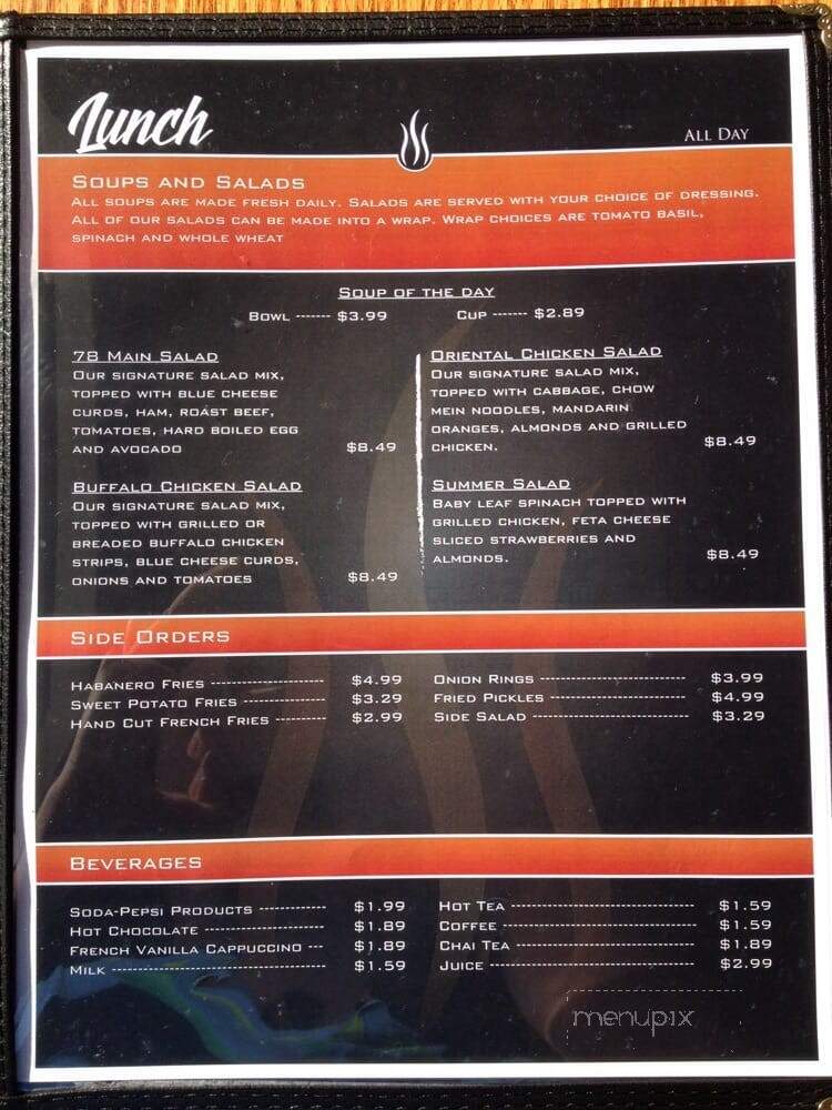 78 Main Street Eatery - Lava Hot Springs, ID menu_pic