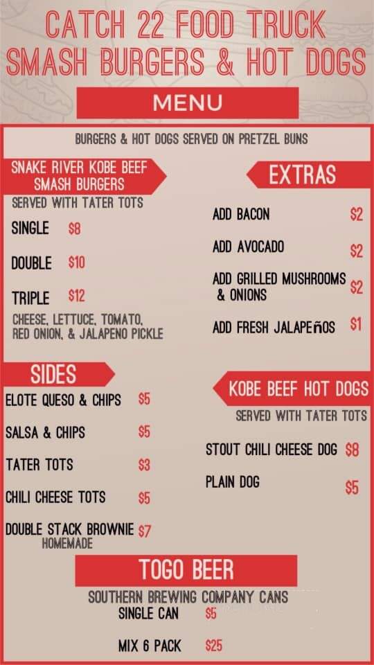 Catch 22 Gastropub - Athens, GA menu_pic