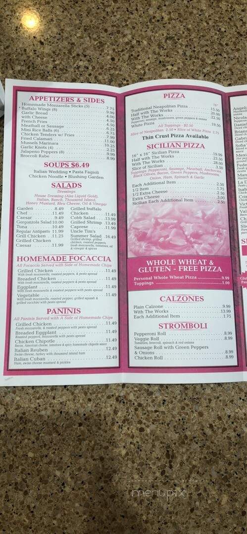 Piazza Orsillo - Somerset, NJ menu_pic