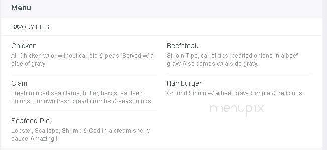 Marions Pie Shop - Chatham, MA menu_pic
