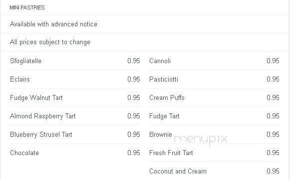 Biscotti Cafe & Pastry Shop - Syracuse, NY menu_pic